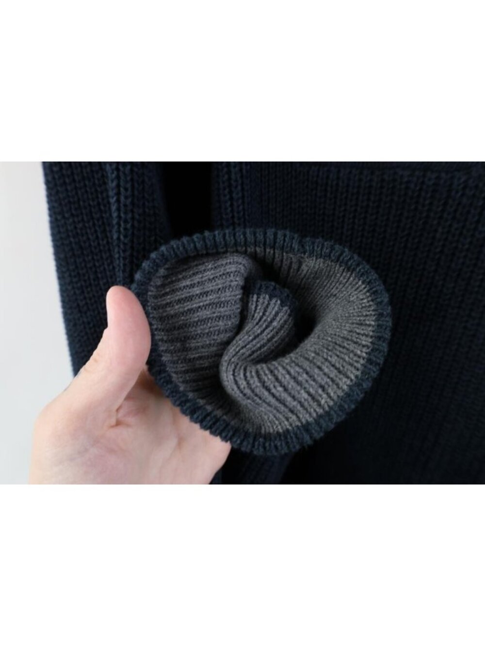 Vintage Eddie Bauer Mens 2XL Chunky Cotton Ribbed Knit Commando Henley Sweater - Picture 8 of 15